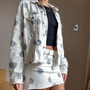 ZARA - Denim Polka Dot Jacket
